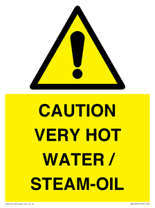 CAUTION VERY HOT WATER / STEAM-OIL